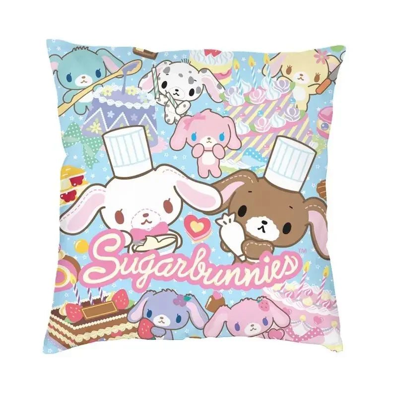 Sugarbunnies Cushion Cover  Print Anime Manga Throw Pillow Case for Sofa Fashion Pillowcase Home Decoration