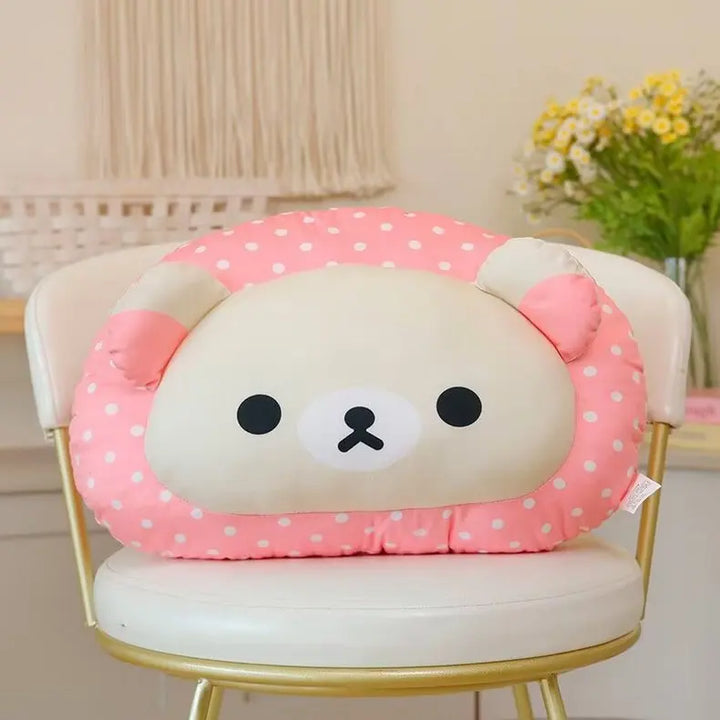 Cute Rilakkuma Soft Pillow Sofa Bedroom Cushion Pillow Household Cartoon Decoration Ornaments for Boys and Girls Christmas Gifts