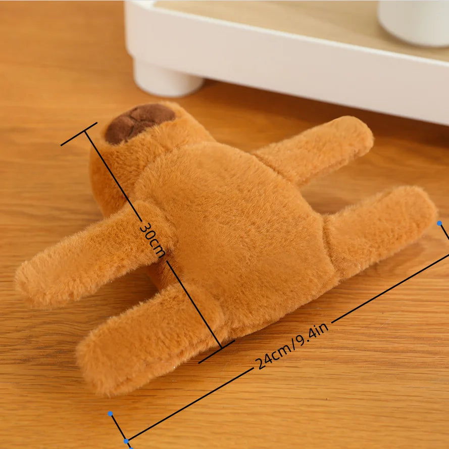 Animal Wristband Slap Bracelets Capybara Clap Circle Toys Slap Wrap Wristband Bracelet Capybara Plush Toy Kids Christmas Gift