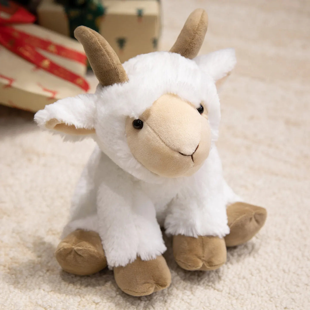 20cm Realistic Reindeer Plush Toys Deer Stuffed Forest Animal White Goat Soft Dolls Lifelike Bull Plush Toys Lamb Horse Plushie