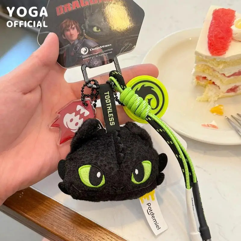 Kawaii Cartoon Toothless Plush Toys Keychain Anime Soft Stuffed Doll Backpack Pendant Boy and Girl Birthday Gifts Accessories