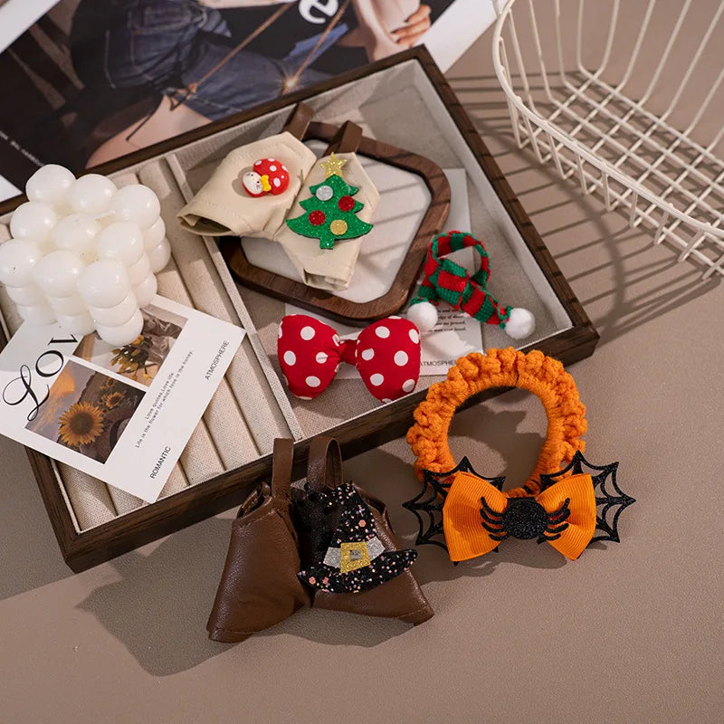 Labubu Doll Clothes Holiday Overalls Replacement Outfit for Halloween Christmas 1-3 Generation Vinyl Figure Hanging Decor