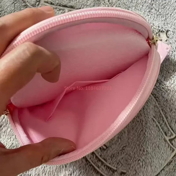 Kawaii Sanrio Sugarbunnies Shell Storage Bag Niche Makeup Bag Cute And Sweet Japanese Girl Zipper Portable Storage Wash Bag