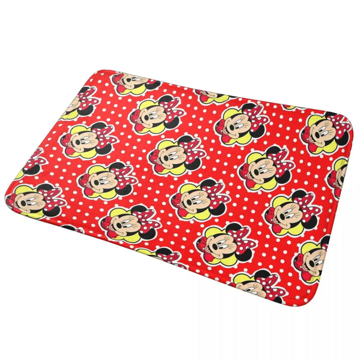 Cute Minnie Cartoon Bathroom Rugs Mat Quick Dry Mickey Bath Rugs Mats Carpet Non-Slip for Shower Tub