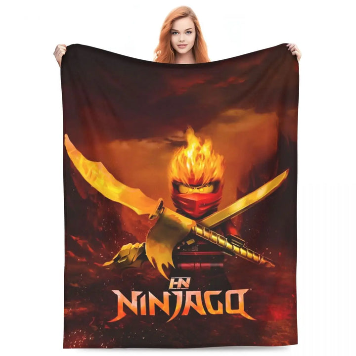 N-ninjagos Knitted Blankets Coral Fleece Plush Super Soft Throw Blankets for Bed Bed Rug