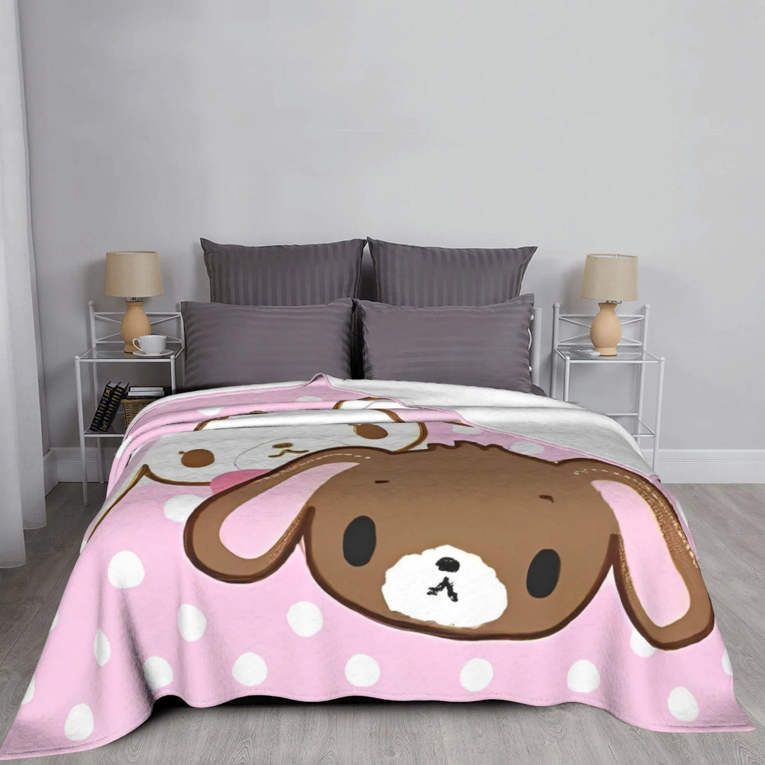 Cute  Sugar Rabbit Sugarbunnies  Blanket Sanrio  Plush Awesome Warm Throw Blankets for Home Summer