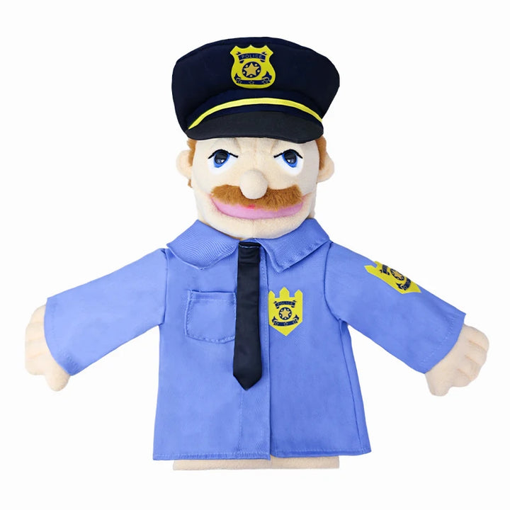 Cute Cartoon Profession Series Hand Puppet Plush Doctor Police Officer Nurse Teacher Job Puppet Ventriloquism Doll