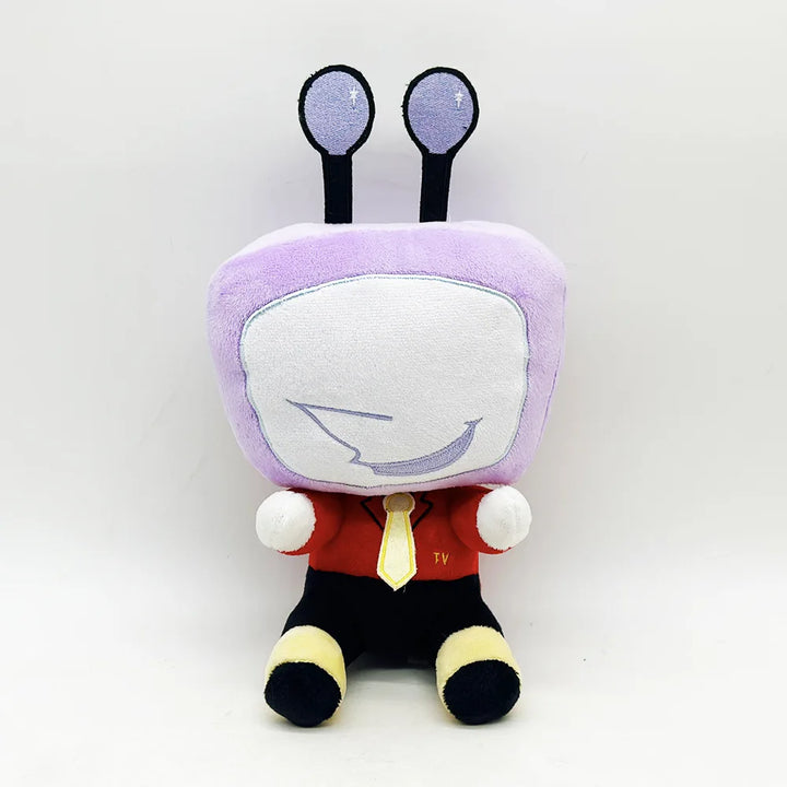 10.6inch Anime DELTARUNE Tenna Sitting Plush Triangle Rune Stuffed Doll Purple TV Man Handheld Microphone Collection Toy Gift