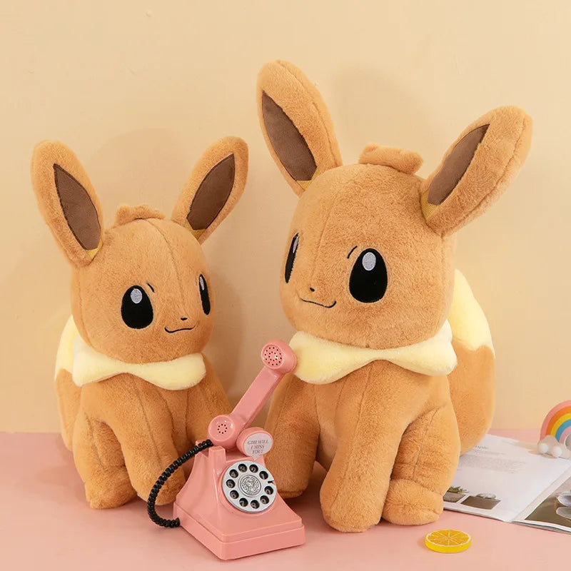 Pokemon Eevee Plush Toys Anime Pokémon Plushie Dolls 40-90cm Giant Cute Stuffed Pillow Eevee Sitting Christmas Gift for Children