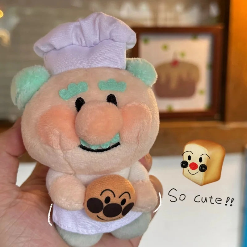 Anime Anpanman Plush Doll Pendant Cute Grandpa Jam Plush Stuffed Toy Backpack Pendant Cartoon Jam Ojisan Cute Decoration Pendant