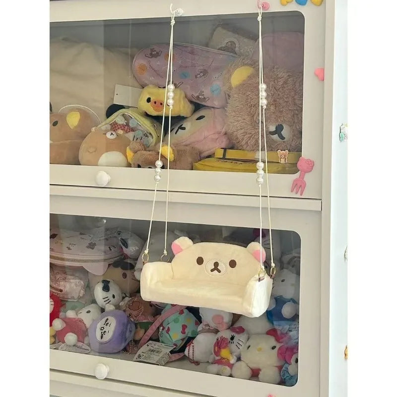 Cartoon Rilakkuma plush swing toys creative bedroom decoration cute doll storage toys swing boys and girls Christmas gifts