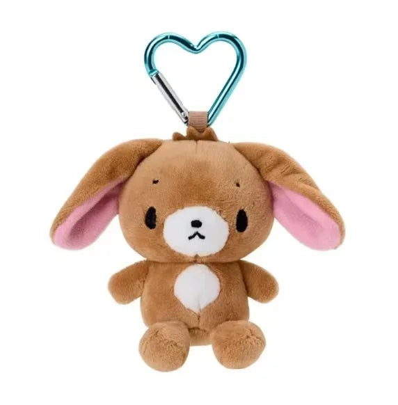 sanrios Sugarbunnies Mascot Plush Keychain Mascot Plush Keychain cute Shirousa Kurousa heart Keyring Bag Pendant Toy Doll gift