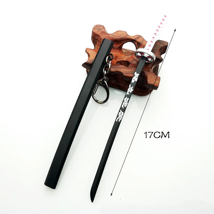Mini Sword With Sheath China Ancient Sword Zinc Alloy Tang Hengdao Han Sword Weapon Model Keychain Pendant Cosplay Accessories
