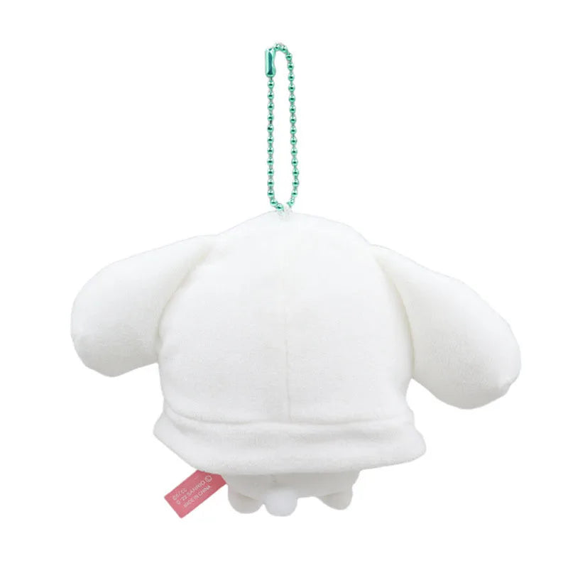 Sanrio Cinnamoroll Pom Pom Purin Plush Toys Kawaii Keychain Cartoon Pachacco Backpack Pendant Accessories Boy Girl Birthday Gift