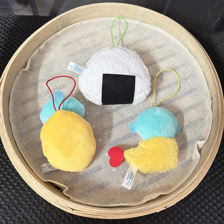 Sanrio Hangyodon Plush Tempura Rice and Vegetable Roll Doll Kawaii Cartoon Backpack Pendant Toy Keychain Girl Decoration Gift