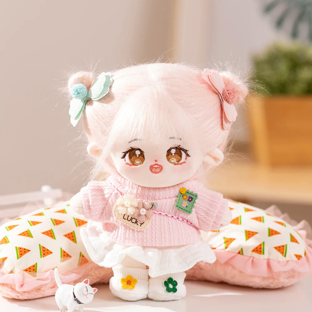 20cm Cute IDol Doll Plush Cotton Star Dolls With Clothes Kawaii Stuffed Baby Plushies Toys Fans Collection Children Gifts