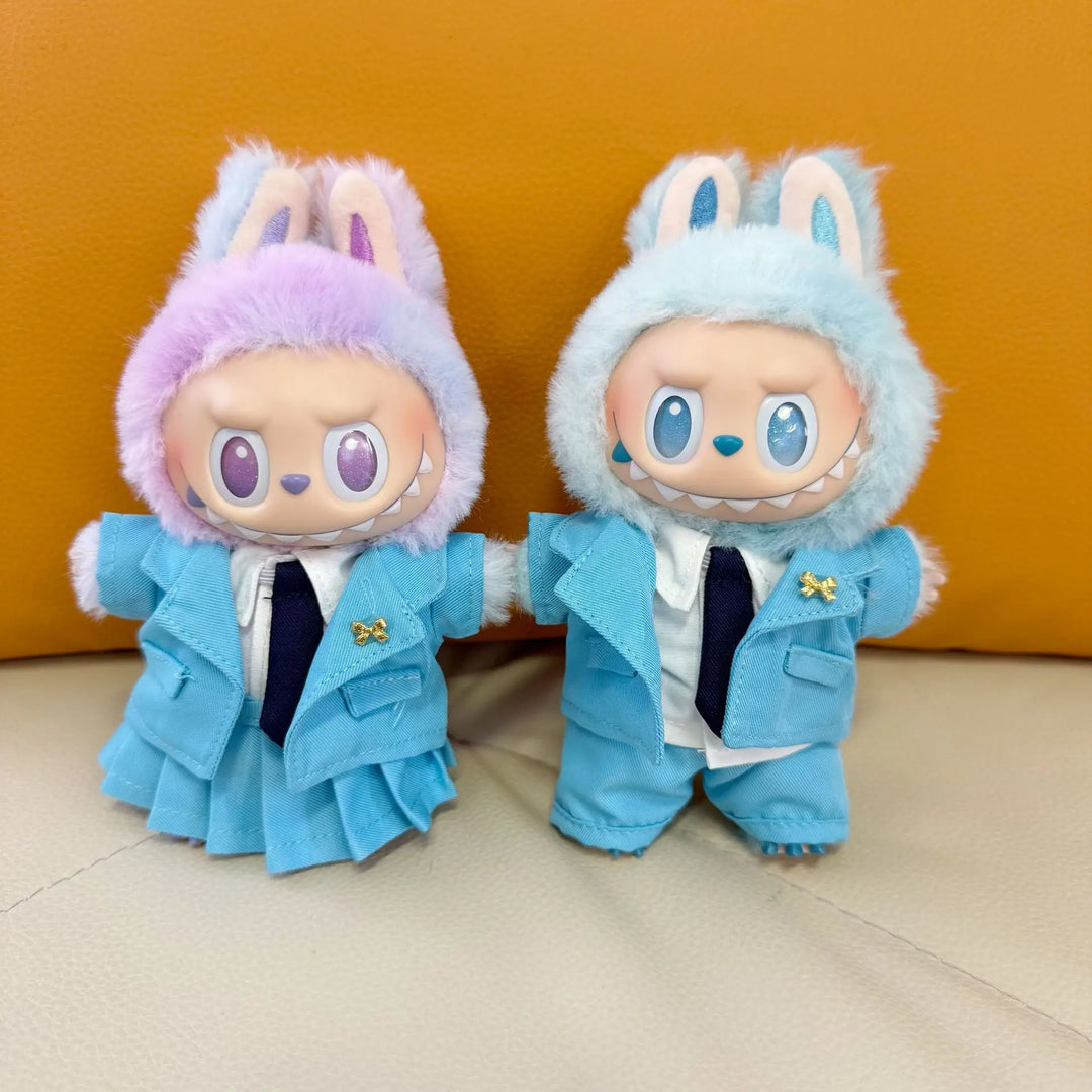 Labubu Doll III Clothes Uniform Set School Wear 15/17cm Plush Doll'S Clothes Labubu I II Idol Dolls Sitting Party Accessories