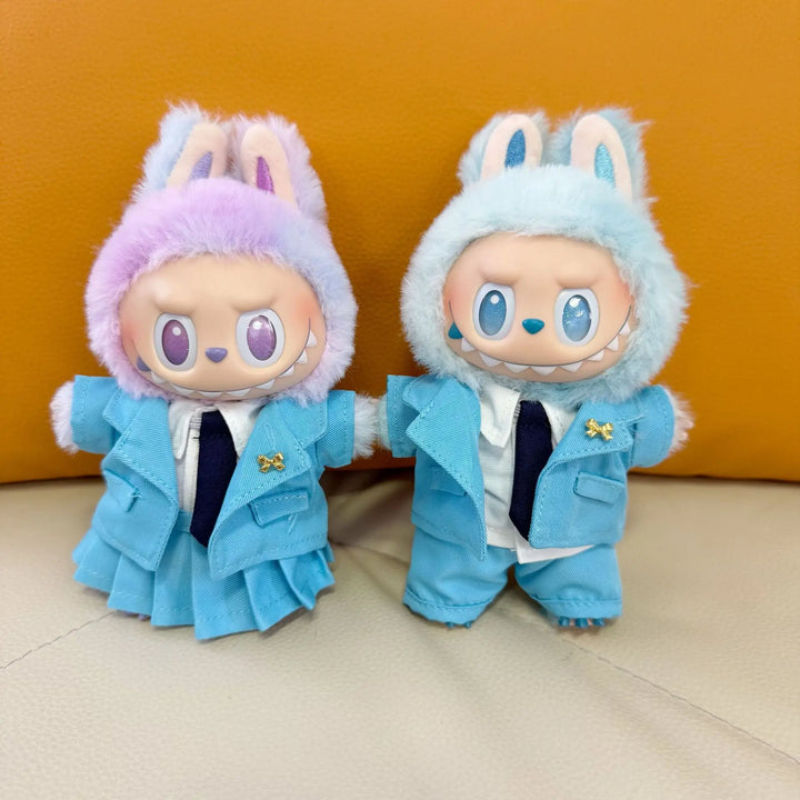 Labubu Doll III Clothes Uniform Set School Wear 15/17cm Plush Doll'S Clothes Labubu I II Idol Dolls Sitting Party Accessories