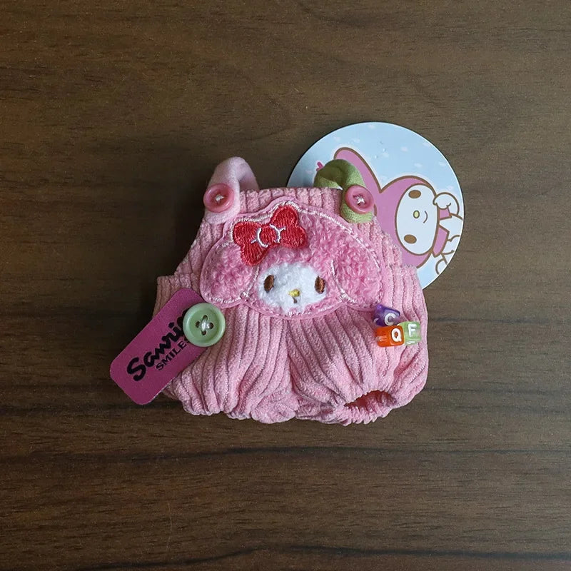 Labubu Doll Clothes Cute Overalls Sanrio Kuromi Cinnamoroll Clothes Cotton Doll Clothes Suitable for 17cm Dolls Children Gifts