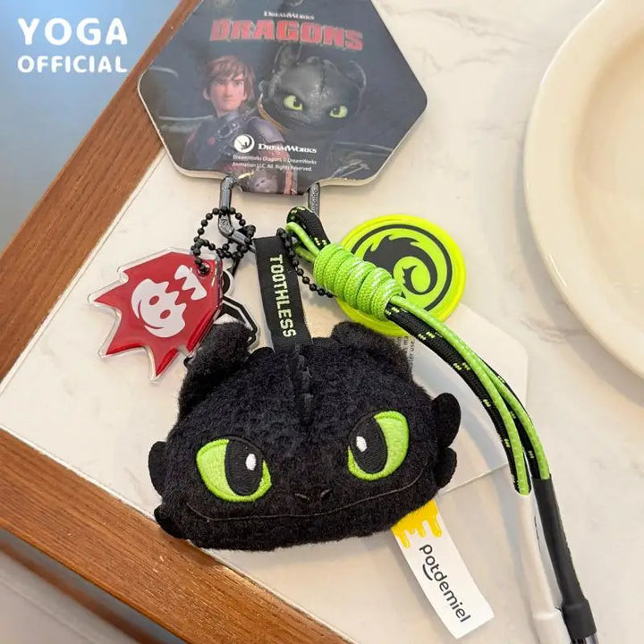 Kawaii Cartoon Toothless Plush Toys Keychain Anime Soft Stuffed Doll Backpack Pendant Boy and Girl Birthday Gifts Accessories