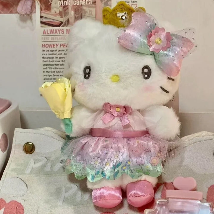 12cm Sanrio My Sweet Piano Plush Stuffed Soft Doll Keychain Heartfelt Crown Wishes Series hello kitty plushies bag Pendant Gifts