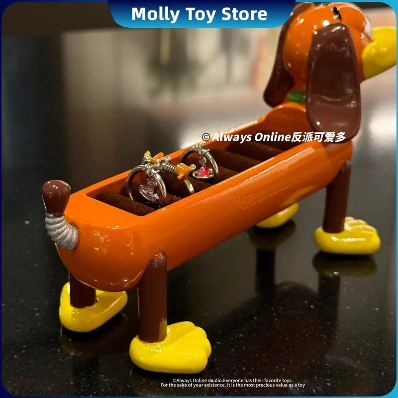 Disney Slinky Dog Storage Box Ring Jewelry Storage Box Display Shelf Desktop Decorative Ornaments Figure Gifts
