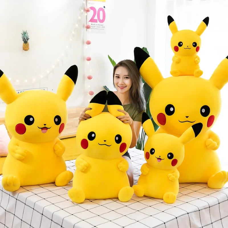 Pokemon Pikachu Plush Toys Anime Pokémon Large Plushie Dolls 40/100cm Cute Stuffed Pillow Pikachu Christmas Gifts for Childrens