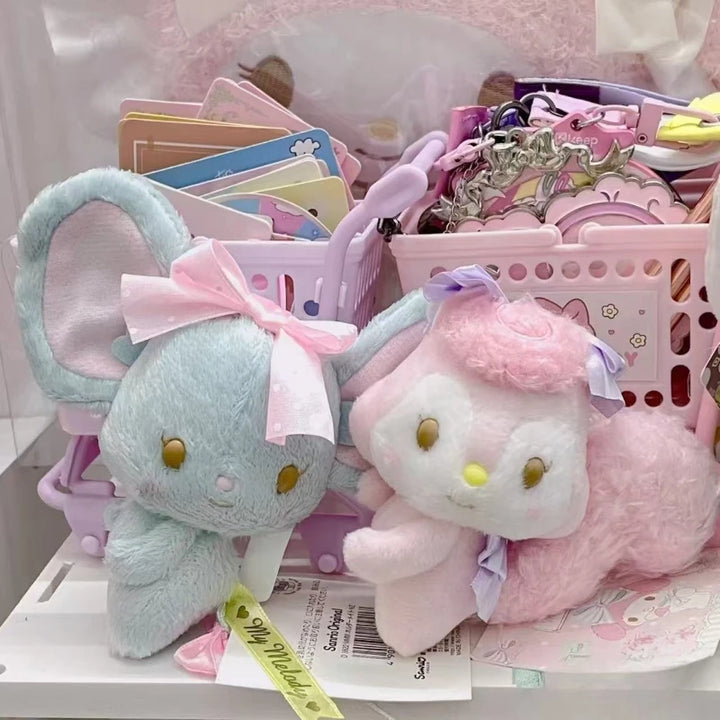 My Melody Best Friend little squirrel Cute Plush Keychain Pink Squirrel Soft Fluffy  Doll Kawaii Stuffed Animal Anime Backpack