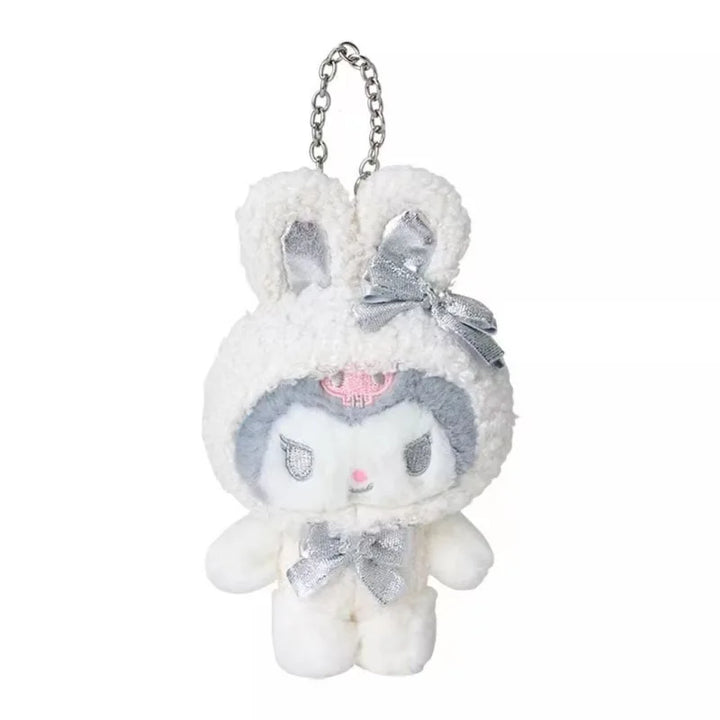 Sanrio Kuromi My Melody Kawaii Cartoon Hello Kitty Keychain Plush Toy Cinnamoroll Backpack Pendant Decoration Girl Birthday Gift