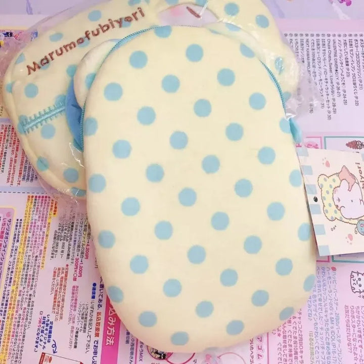 Sanrio Marumofubiyori Plush Pencil Case Cartoon Mochi Bear Makeup Capacity Stationery Cosmetics Animal Stationery Pen Case Gift