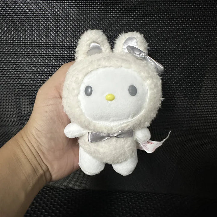 Sanrio Kuromi My Melody Plush Toys Kawaii Cartoon Cinnamoroll Keychain Doll Decoration Backpack Pendant Children's Birthday Gift