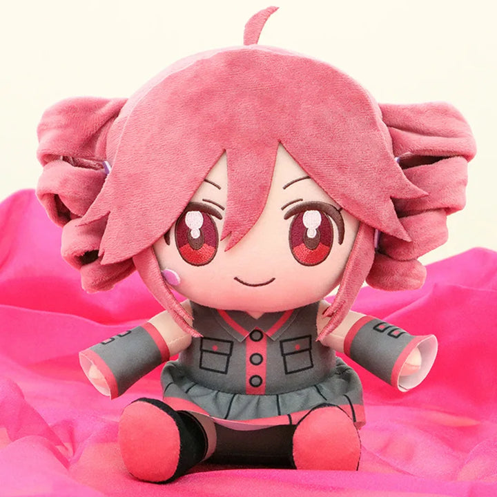 20cm Anime Kasane Teto Plush Doll Soft Cotton Doll Cartoon Doll Bedroom Ornaments Soft Pillow for Fans and Friends Holiday Gifts