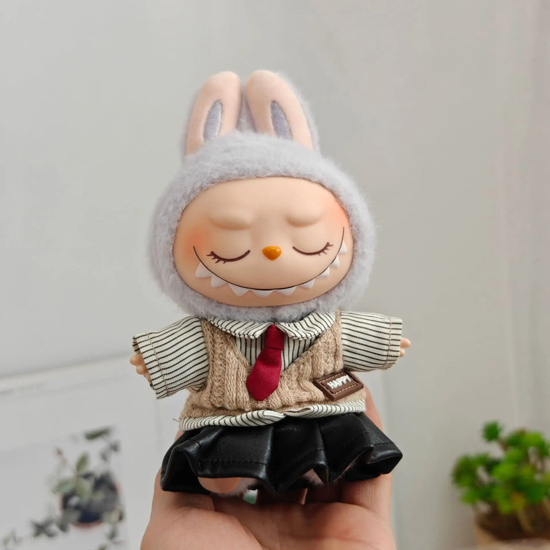 Labubu Doll Clothes Couple's Clothing Bestie Outfits Classmate Uniforms 15/17cm Plush Doll'S Clothes Replacement Accessories