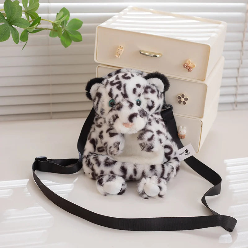 30cm Wild Animal Cross Body Bag Red Panda Raccoon Plush Bag Stuffed