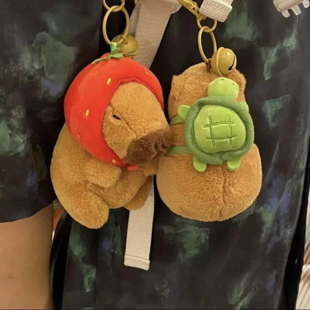 Cute Doll Capybara Plush Keychain Stuffed Guinea Pig Simulation Capibara Soft Doll Plush Gift Animal Capy Anime Fluffty Toy