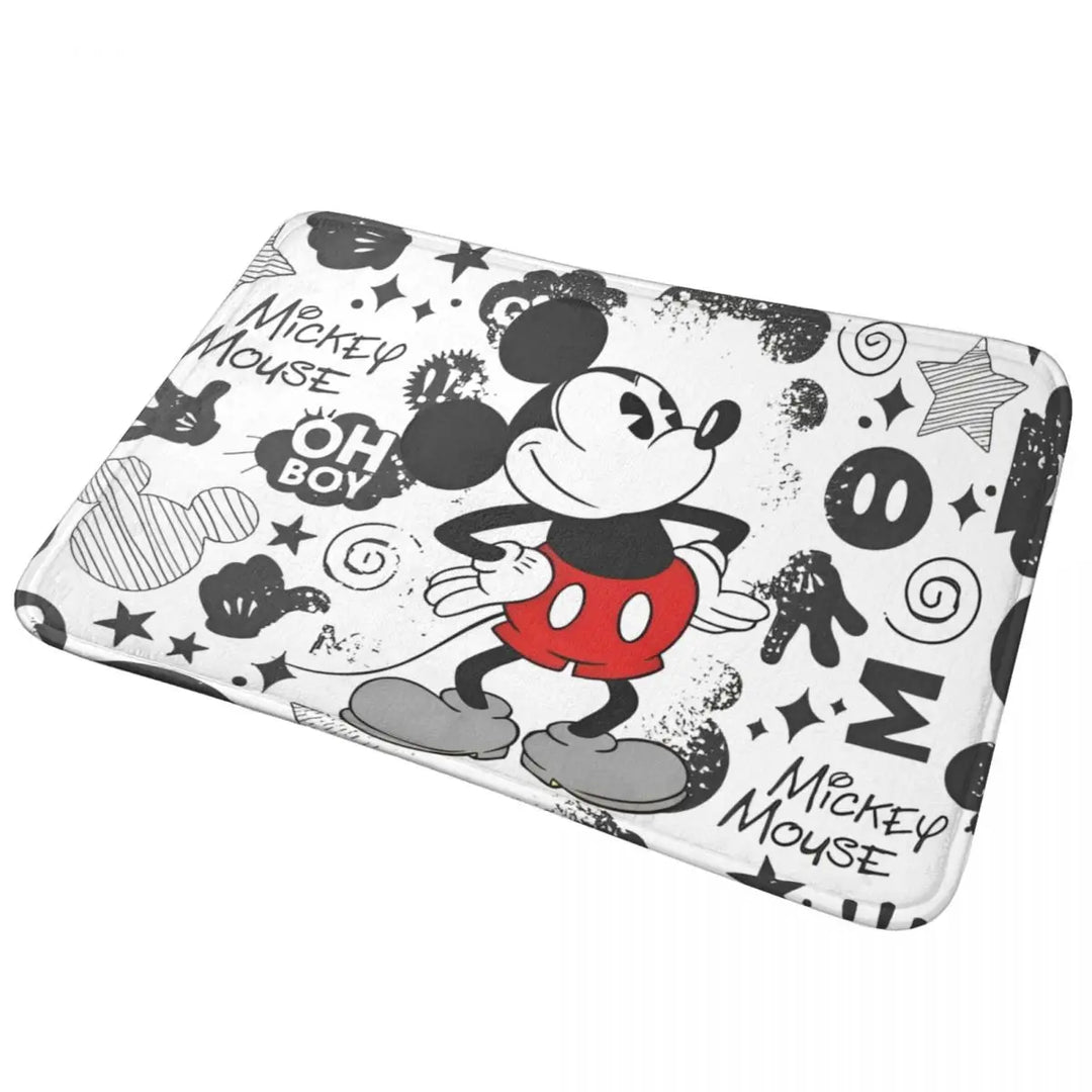 Cute Minnie Cartoon Bathroom Rugs Mat Quick Dry Mickey Bath Rugs Mats Carpet Non-Slip for Shower Tub