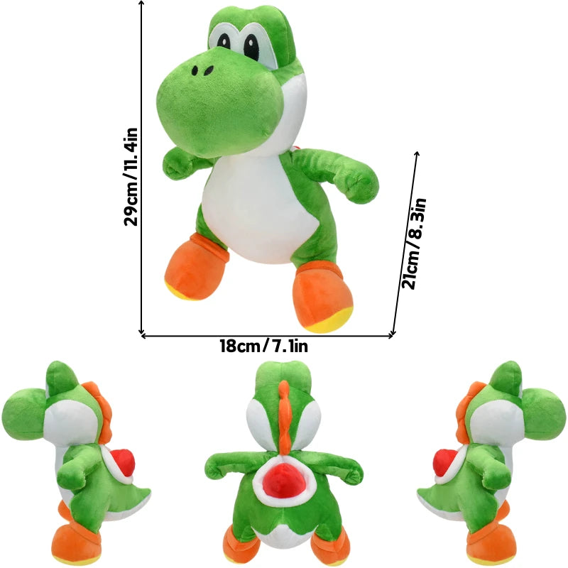 Kawaii Mario Green Blue Pink Black Yoshi Soft Plush Toys Cute Anime Eggs Stuffed Animals Peluche Dolls Festivals Birthday Gifts