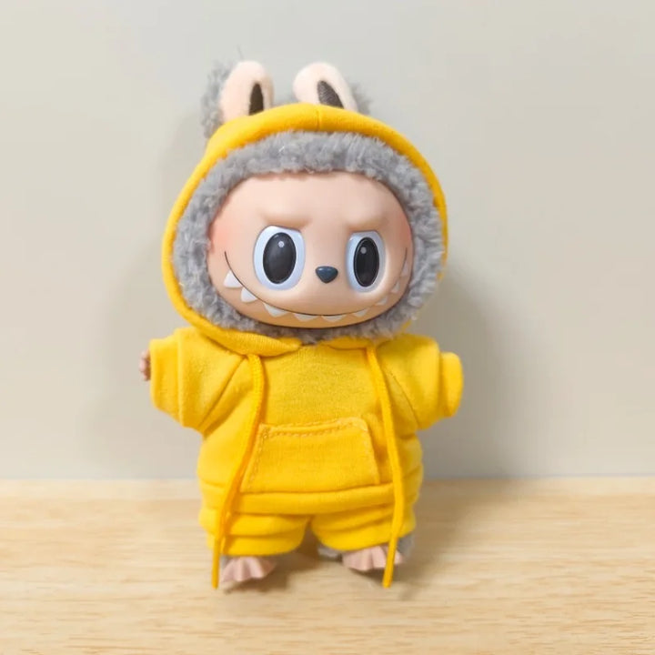 Labubu Doll Clothes Casual Hooded Sweatshirt 15/17cm Plush Doll'S Clothes Replacement