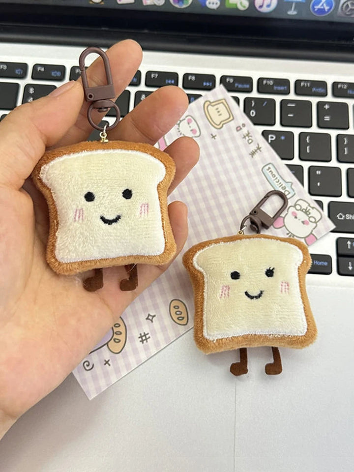 Toast Bread Pendant Cute Cartoon Plush Small Figure Bag Decoration Kawaii Creative Expression Nice Present