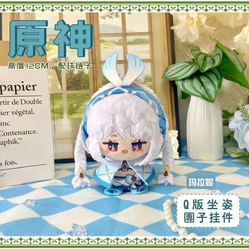 Genshin Impact Plush Toys Yae Miko Hu Tao Ganyu Raiden Shogun Mini Pendant Keychain Game Anime Cosplay Stuffed Doll Kids Gift