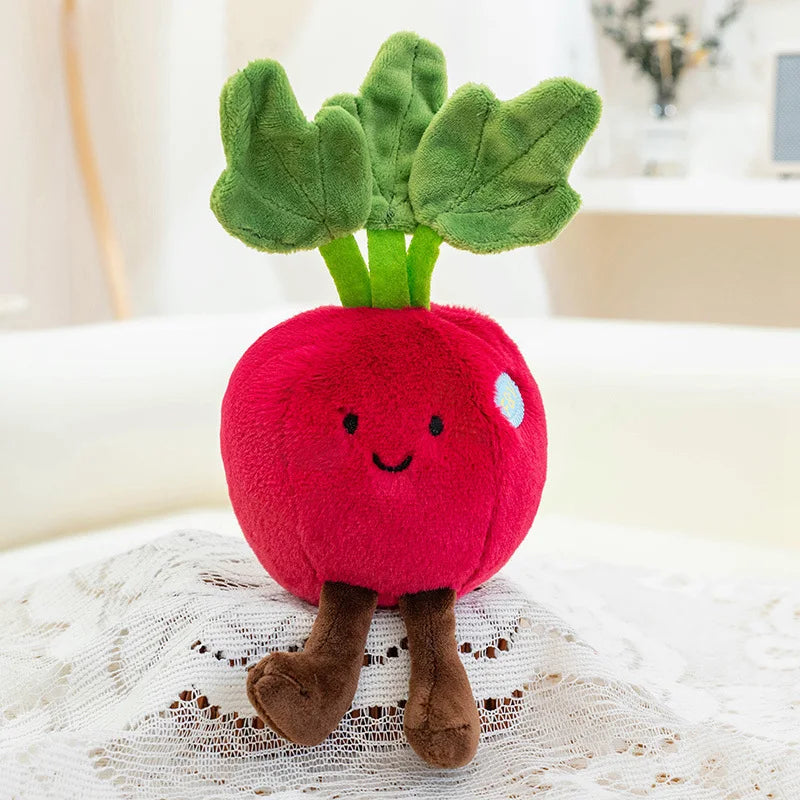 A Variety of Vegetable Plush Toys Eggplant Cartoon Cauliflower Soft Dolls Broccoli Plushie Red Tulip Stuffed Toys Cabbage Garlic