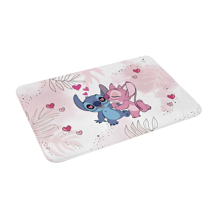 Stitch Cartoon Memory Foam Bath Mat Rug Non-Slip Ultra Soft Angel Love Bathroom Floor Rugs Carpet For Bath Entrance Door Doormat