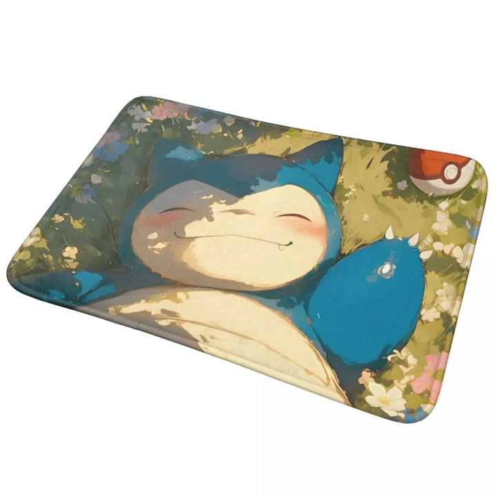 Pikachu Cartoon Anime Bathroom Rugs Mat Extra Soft and Absorbent Pokemon Bath Rugs Mats Carpet Non-Slip for Shower Tub