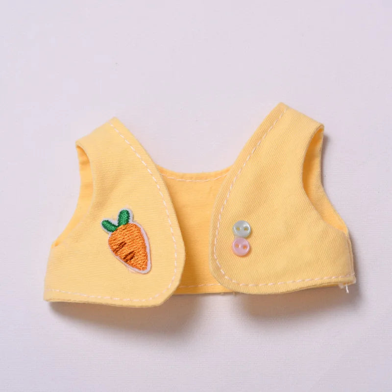 Labubu Doll Clothes Bow-Adorned Animal Print Dress Set with Rabbit Charm 17cm Plush Doll'S Clothes Labubu I II III Accessories