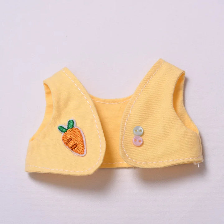 Labubu Doll Clothes Bow-Adorned Animal Print Dress Set with Rabbit Charm 17cm Plush Doll'S Clothes Labubu I II III Accessories