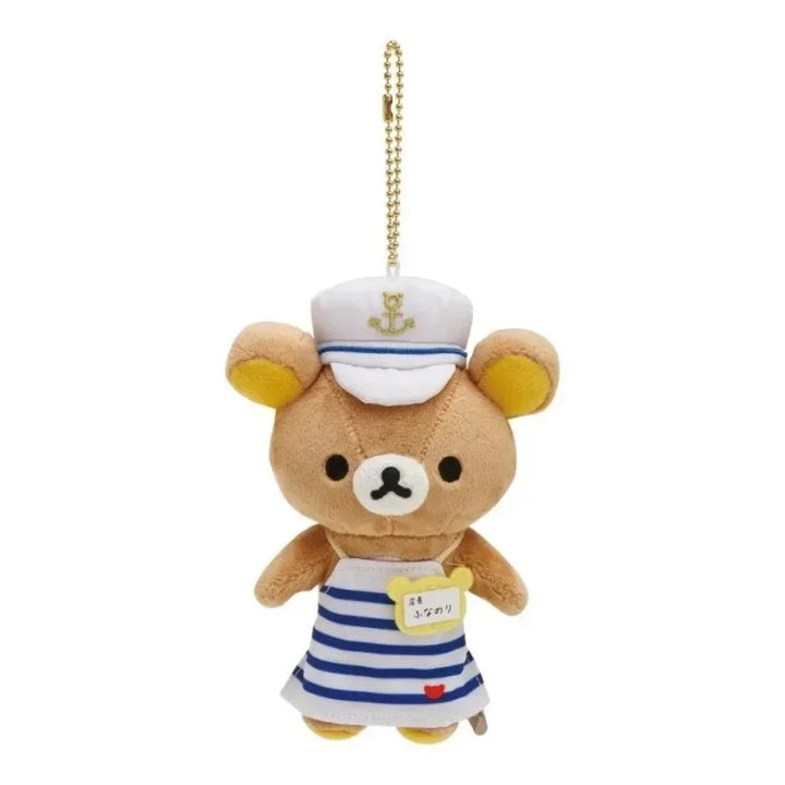 New Kawaii Rilakkuma Store Manager Limited Series Plush Doll Pendant 20th Anniversary Popular BearDoll Bag Pendant Keychain Gift