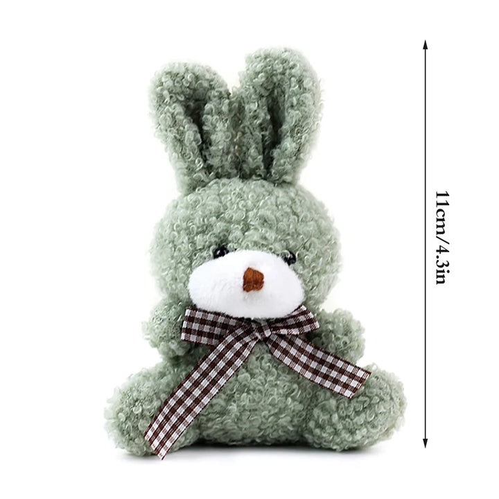 11CM Cute Rabbit Bow Plush Stuffed Doll Tie Bunny Soft Pillow Plush Toy Home Decor Kid Gift Christmas Decoration