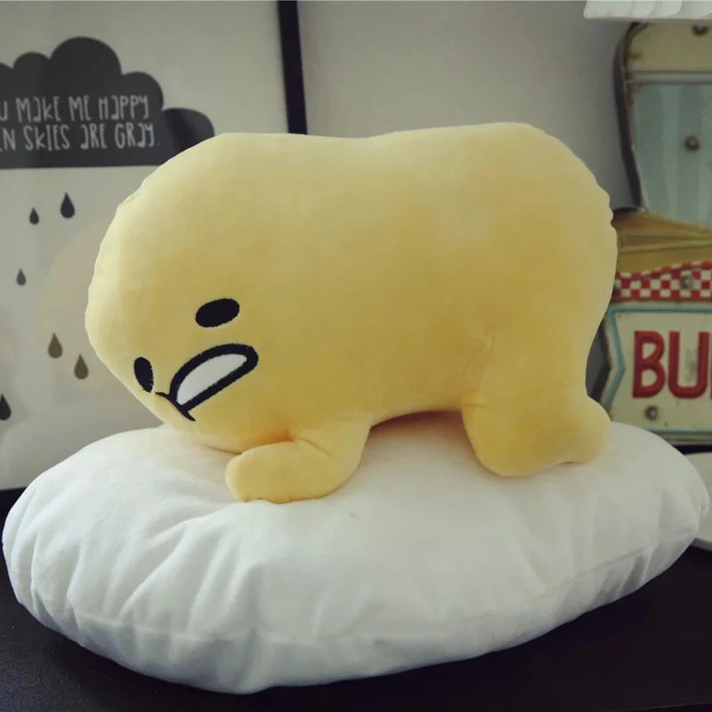 Cartoon ‌Gudetama‌ Plush Doll Pillow Sofa Bedroom Soft Pillow Cushion Cute Children Toys Doll Boys and Girls Christmas Gifts