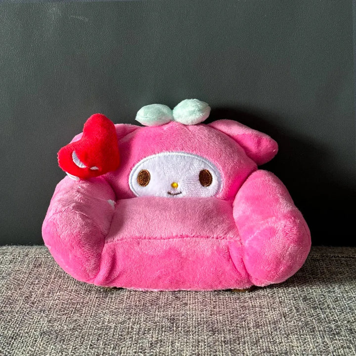 Kawaii Kuromi Hello Kitty Mickey Plush Mini Sofa Cartoon Cute Plush Toy Soft Stuffed Doll Sofa Decorative Home Item For Fans