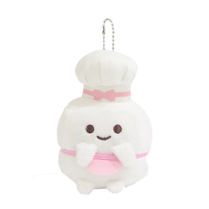 Cute Sumikkogurashi Plush Keychain Doll Soft Backpack Pendant White Sugar/Brown Sugar Children's Toys Christmas Surprise Gift